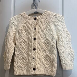 GAP Kids Cream Cable Knit Cardigan
